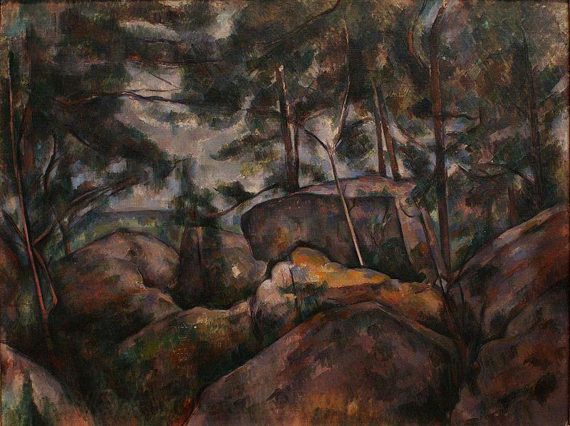 Paul Cezanne Rocks in the Forest